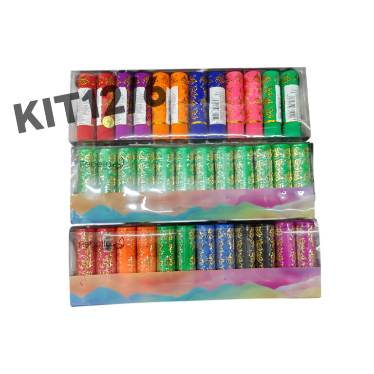 Kit C/ 6 ou 12 Batons Mágicos Coloridos Bella Fem