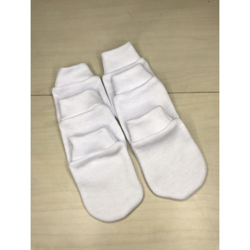 3 pares Luva Bebê em Suedine 100% algodão Enxoval Maternidade Recém Nascido