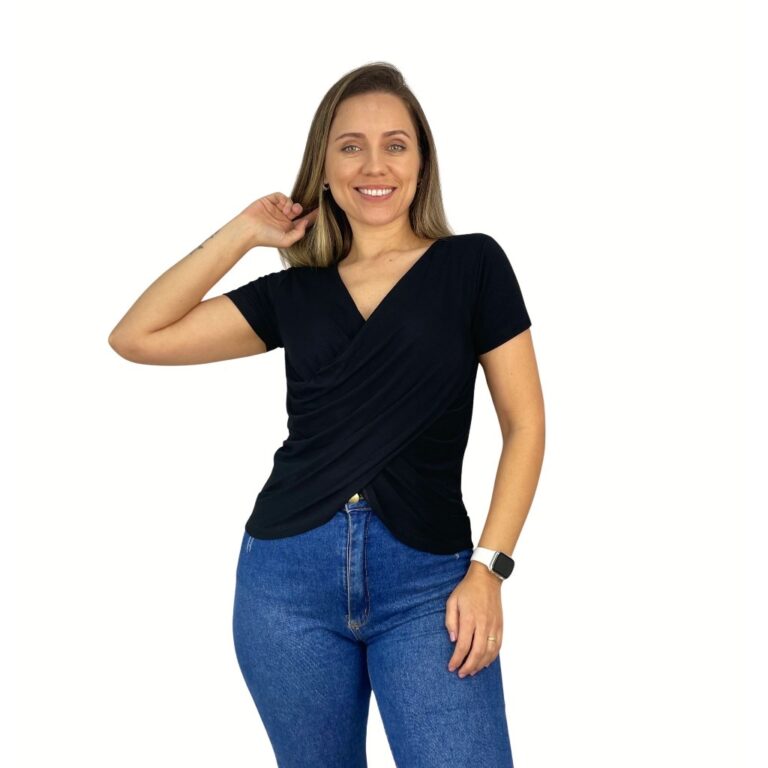 Blusa Transpassada Amamentação Diversas Cores Vi