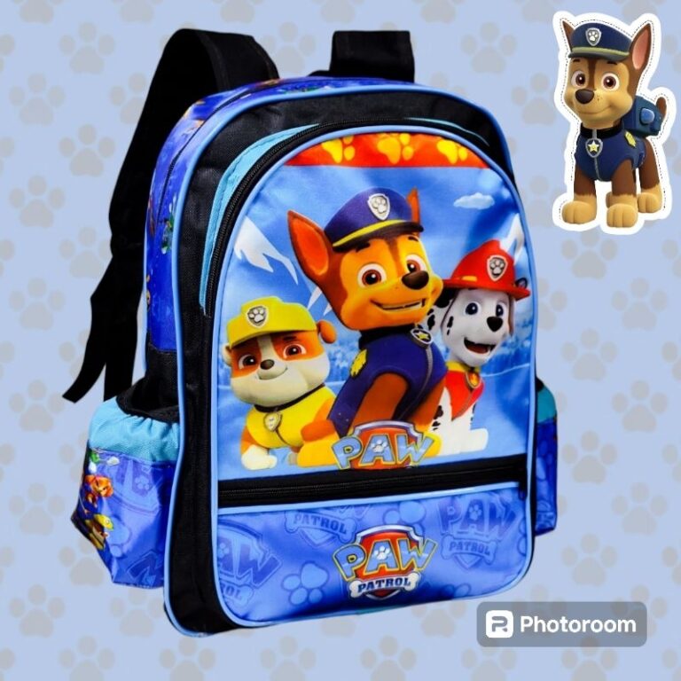 Mochila infantil escolar de costa patrulha canina 