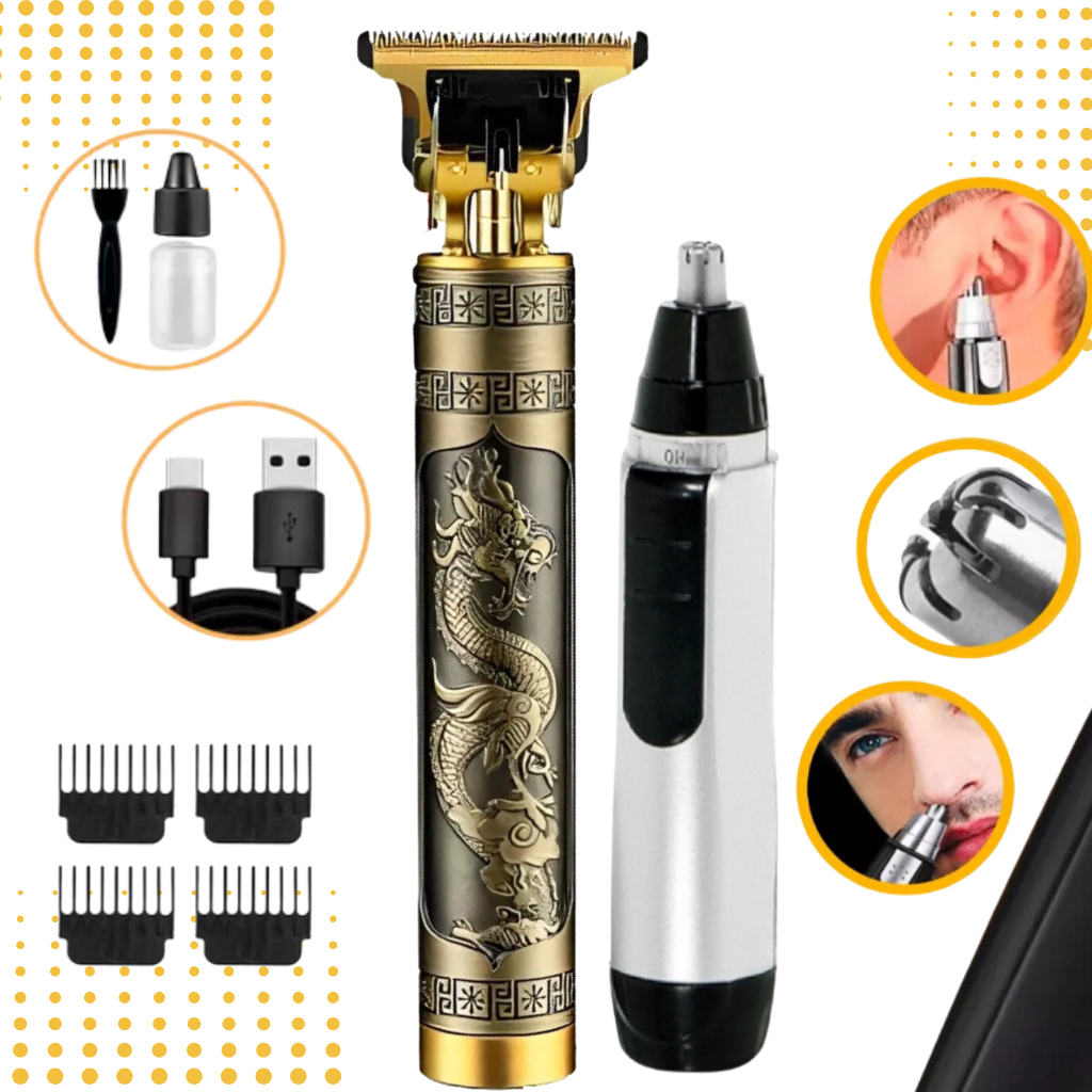 Kit cuidados masculinos – Barbeador e aparador de pelos Maquina cortar cabelo