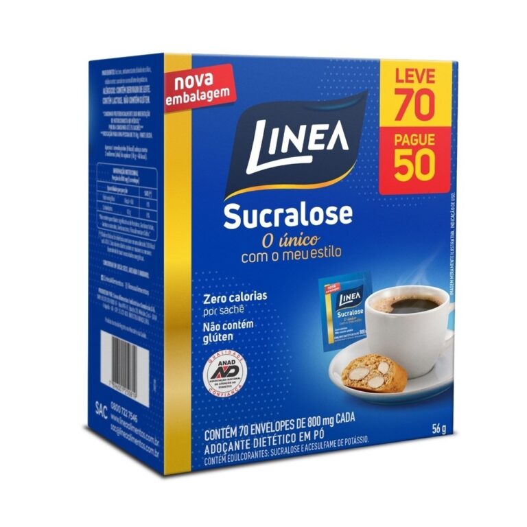 Adoçante Em Pó Sucralose Linea 70 Sachês 500Mg