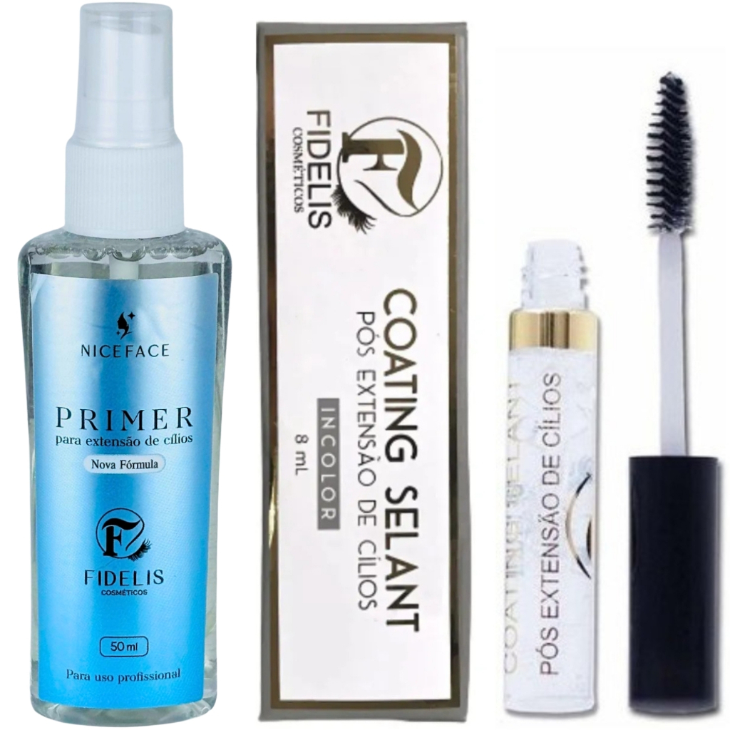 Selante Incolor Fidélis + Primer Fidelis Extensão De Cílios