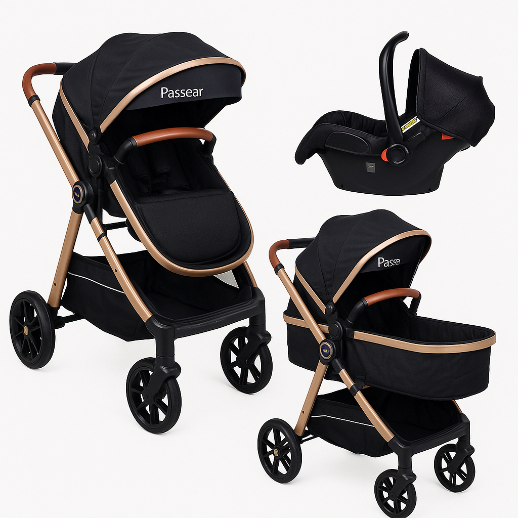 CARRINHO DE BEBE APOLO 6 EM 1 PREMIUM EUROPEU COM MOISES BEBE CONFORTO E BASE FECHAMENTO COM 1 MAO