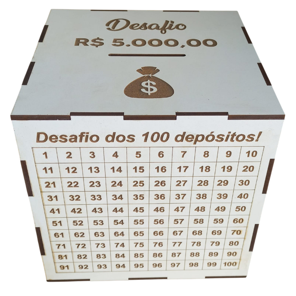 Cofre desafio Junte 1Mil/5Mil/10Mil/20Mil
