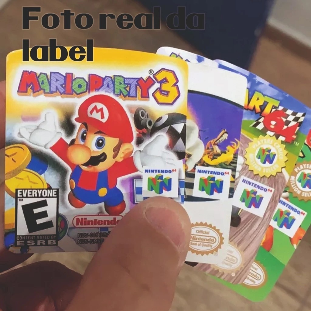 Label, Etiqueta adesiva para restauração de cartucho de Nintendo 64 Kit frente e verso