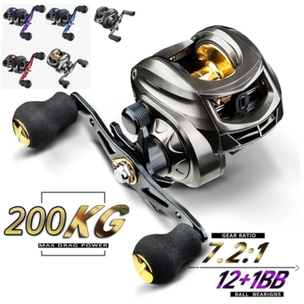 Carretilha De Pesca Com AL2000/AK2000 Pitching 7.2:1 Alta 70kg Max Molinete De Pesca