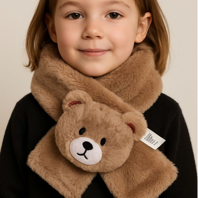 Cachecol Infantil Pelucia Menino e Menina Inverno 