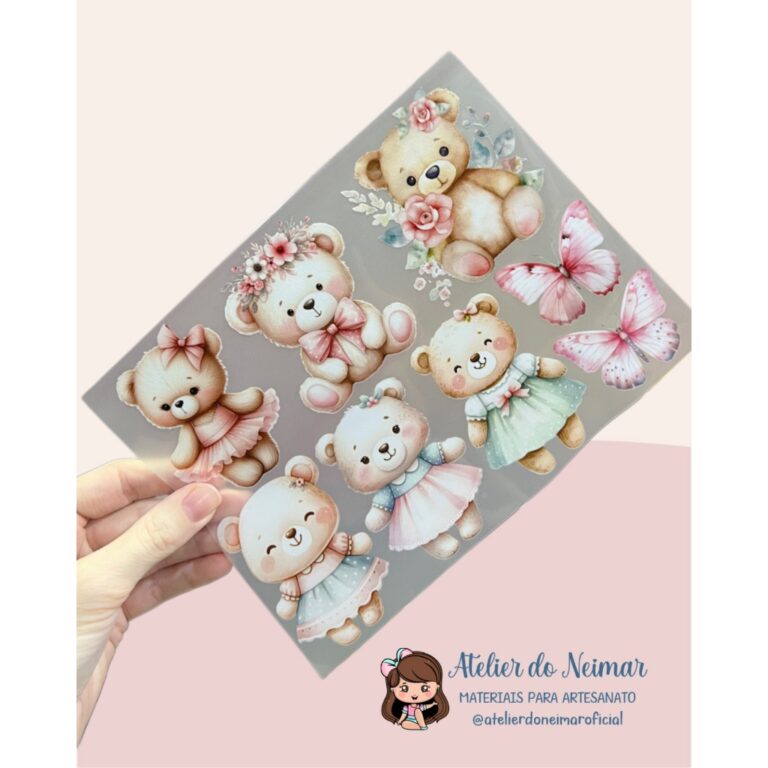 CARTELA DE DECALQUE TERMOCOLANTE PARA TECIDO 14,5X