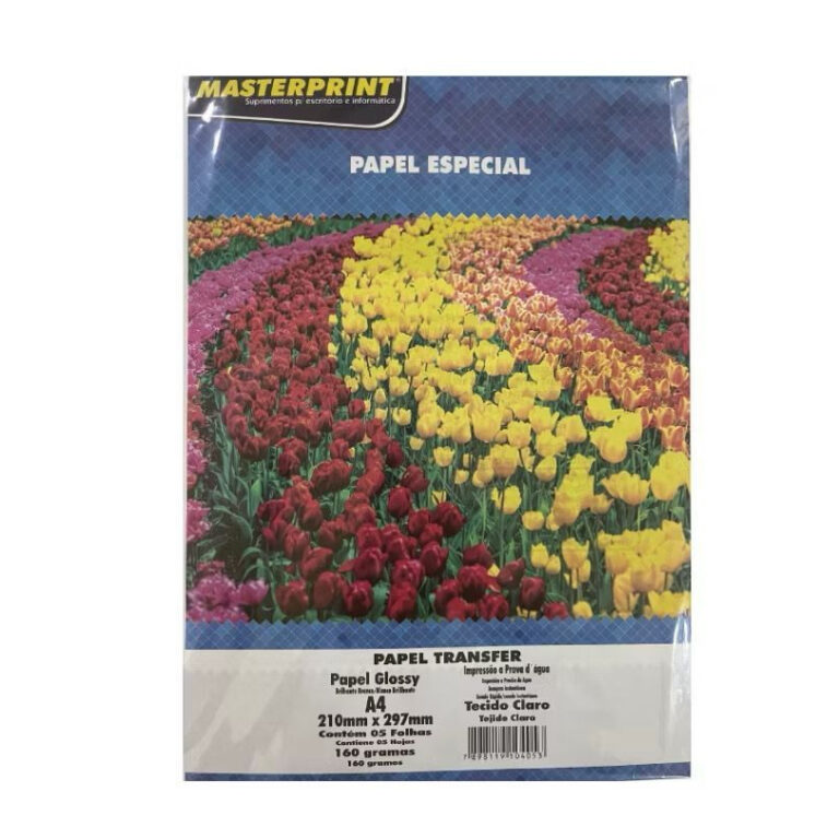 Papel Transfer Para Tecido Claro 160g A4 Pacote 5 