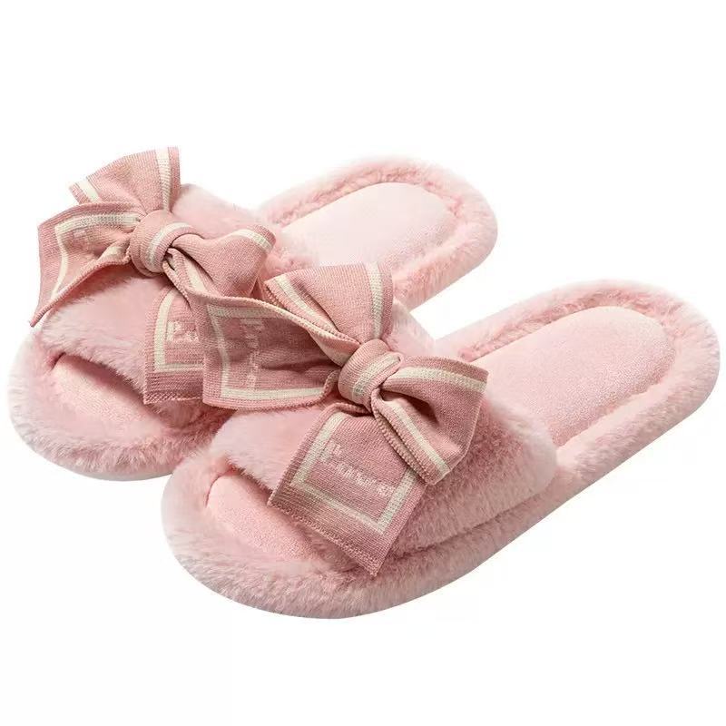 Pantufa Aberto Com Larço Luxo Chinelo Da Casa Para Menina  Inverno Novo Modelo Macio Super Confortáv