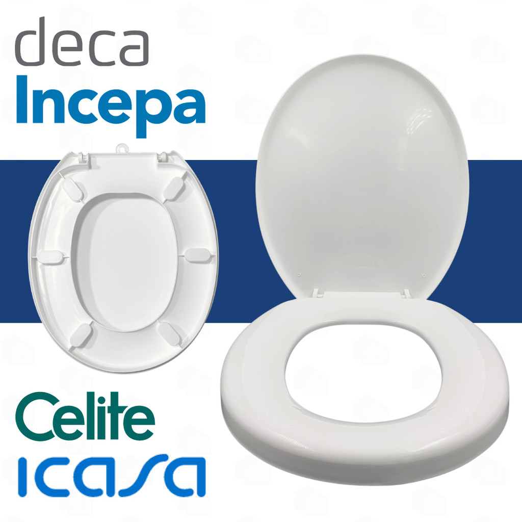 Assento Sanitário Tampa Vaso Oval Vision Premium Redondo Injetado Deca Celite Incepa Hervy Icasa