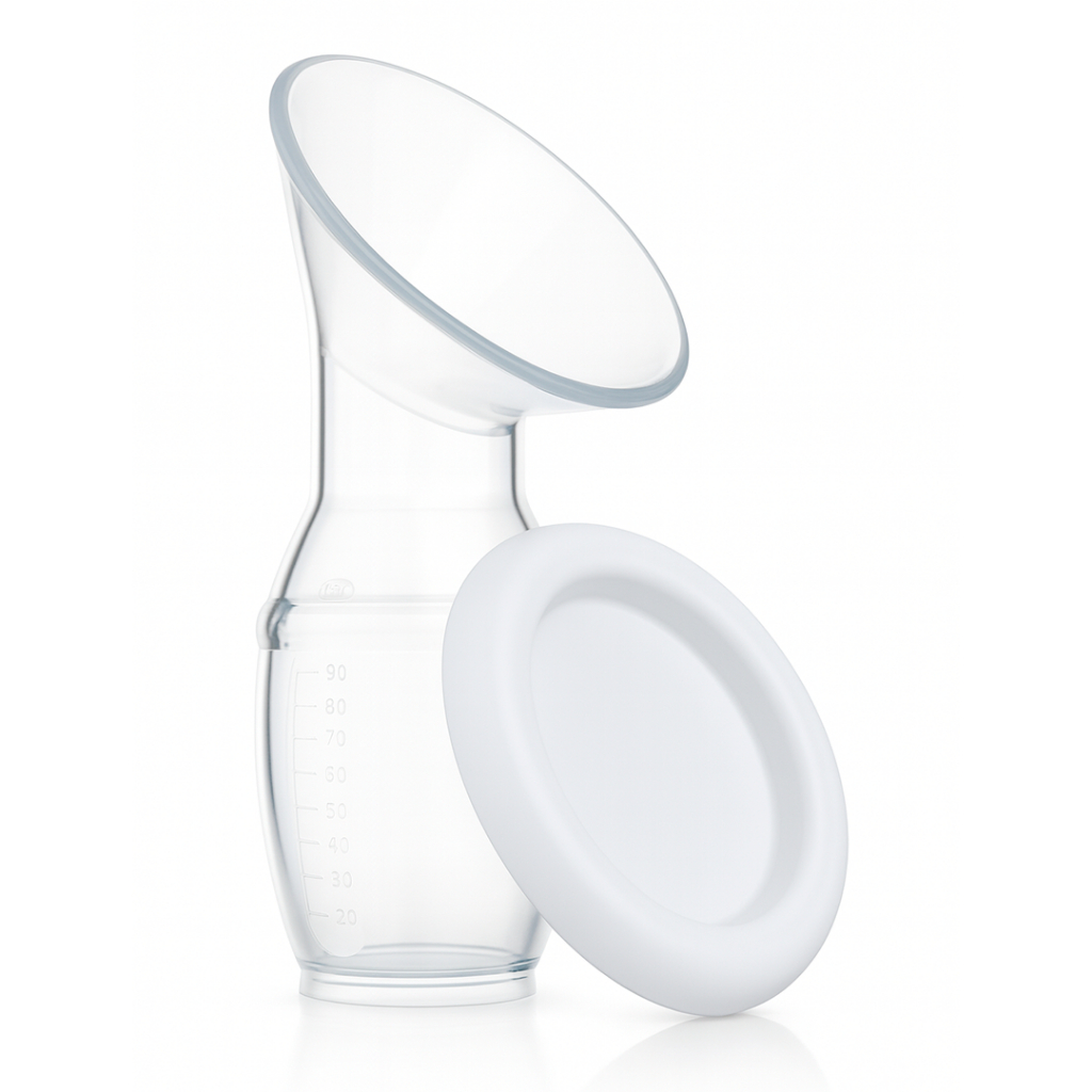 Copo Extrator / Coletor de Leite Materno em Silicone BPA-Free Tampa Segura, Higiene e Conforto