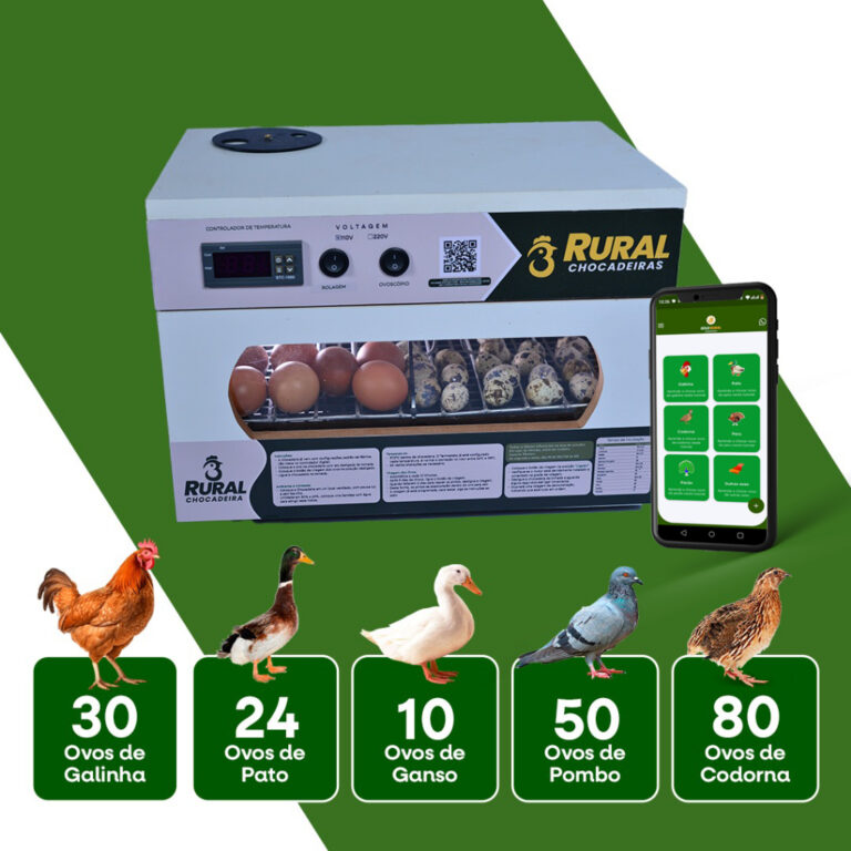 Chocadeira Automatica 35 a 45 Ovos de Galinha ou 9