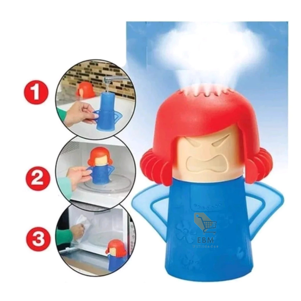 Limpador De Microondas Maria Zangada Tira Odor Vapor