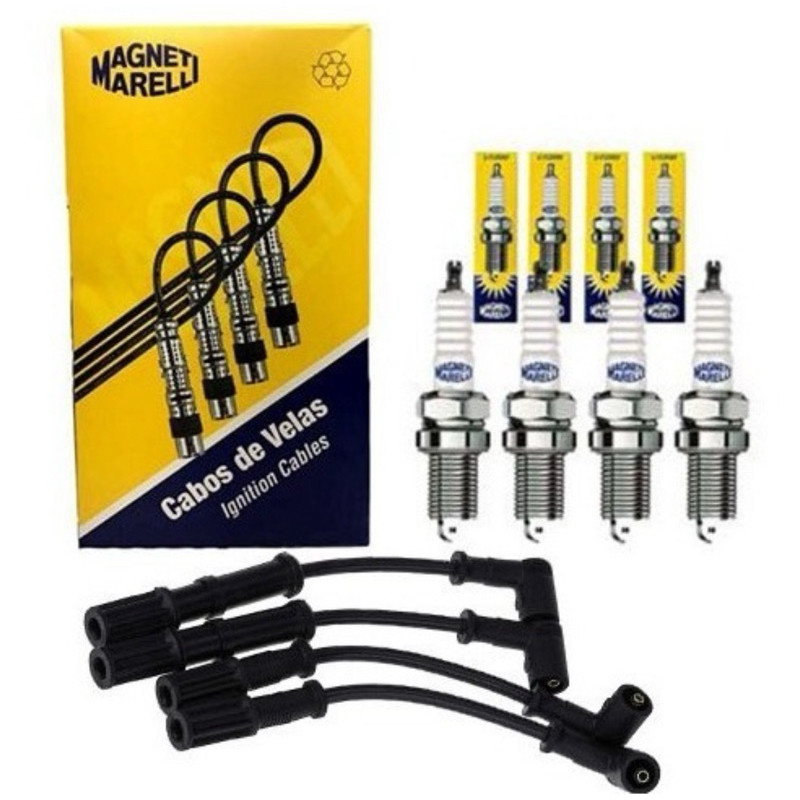 Kit Velas+Cabos Palio Siena Fiorino 1.0 8v 97 98 99 2000
