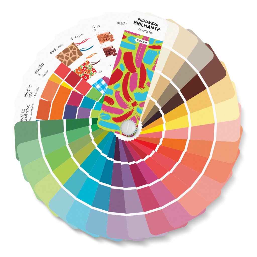Cartela de Cores Coloração Pessoal Mini – PRIMAVERA – Modelo 2025