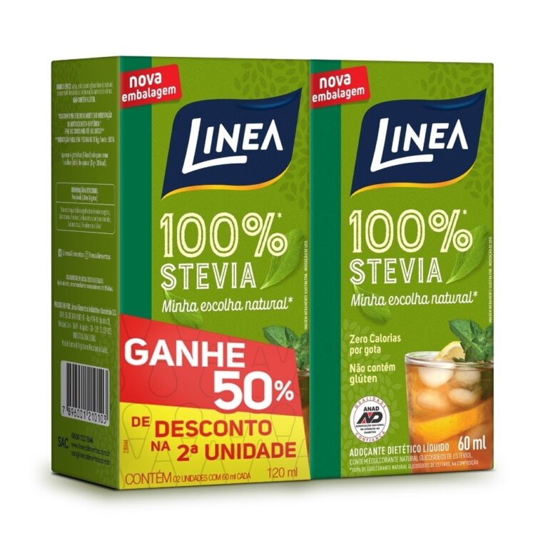 Pack 2un Adoçante Líquido Stevia Linea 60ml