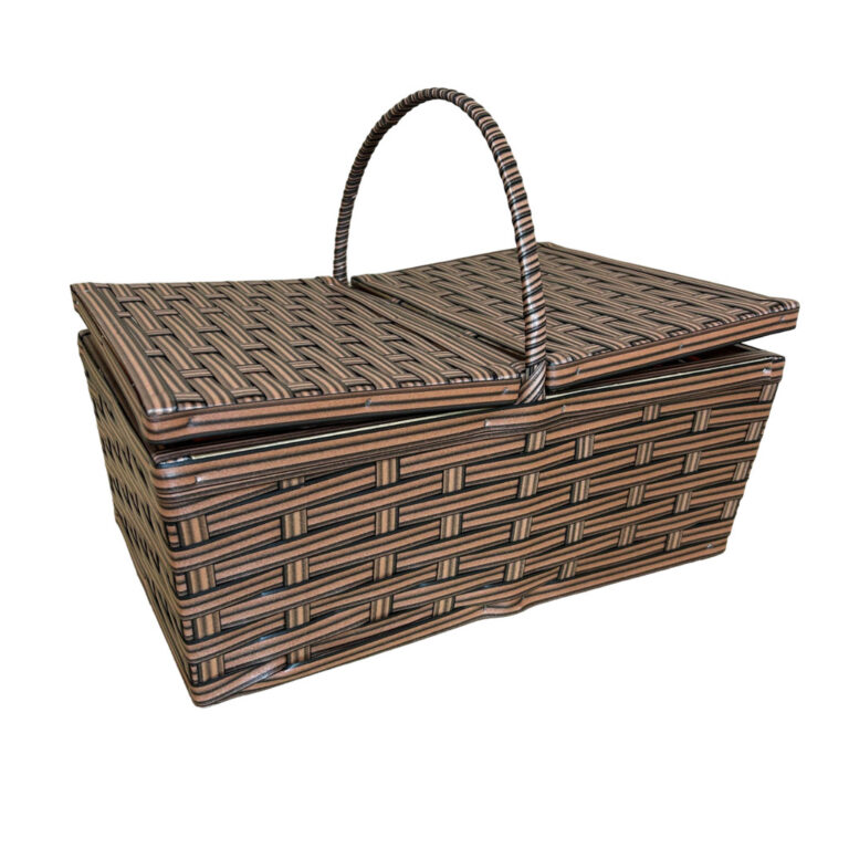 Cesta de Piquenique Fibra Sintética Grande 49x31x