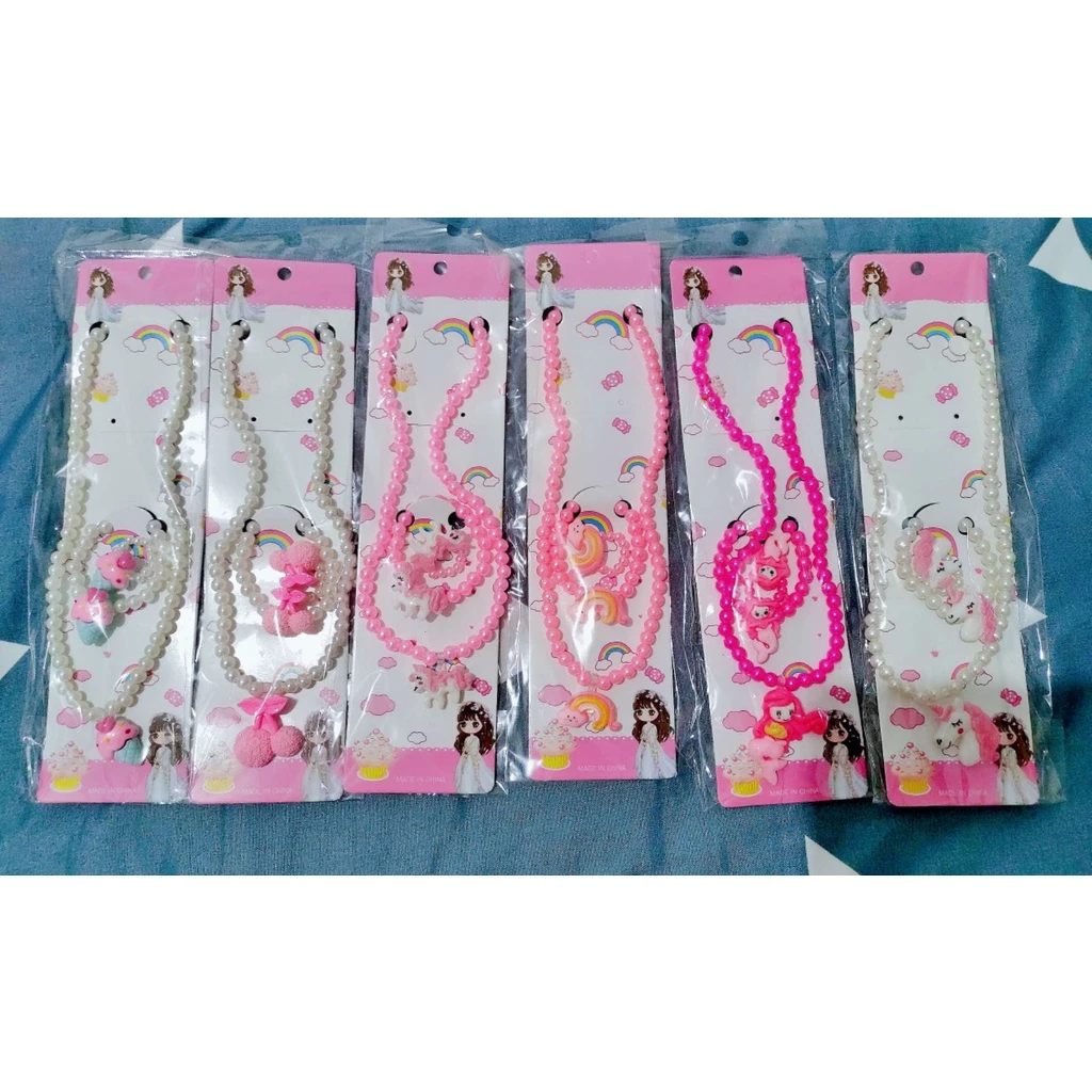 Kit 6  / 12 Cartelas DE COLAR CUNJUNTO CADA CARTEIRAS TEM Colar Pulseira Anel Com Pingente MODA Infa