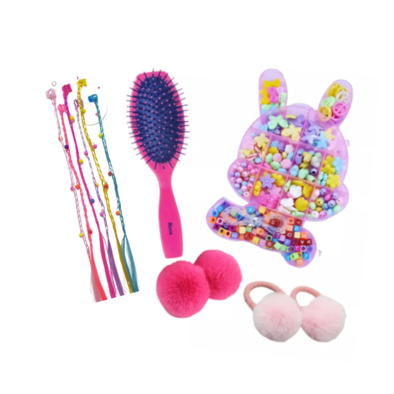 kit acessórios Infantil escova de cabelo, miçang