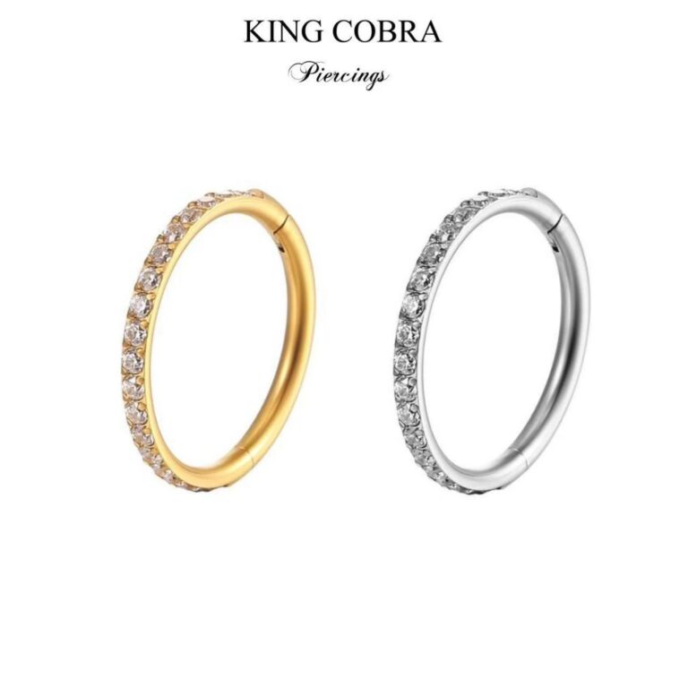 Piercing Argola Click Aço Cirúrgico Zircônia Cr