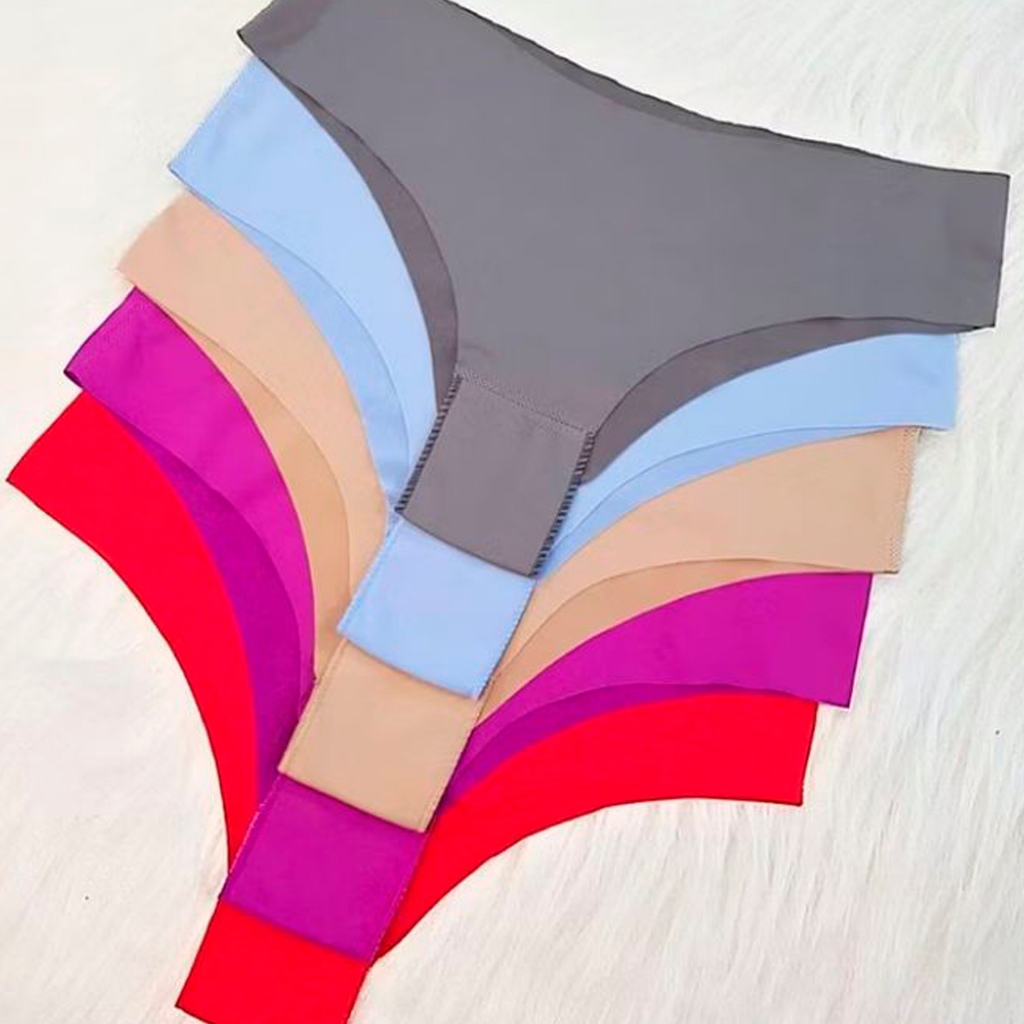 KIT 7 ou 10 Calcinhas Sem Costura Tanga Laser Invisível Não Marca Moda Intima Lingerie Conforto