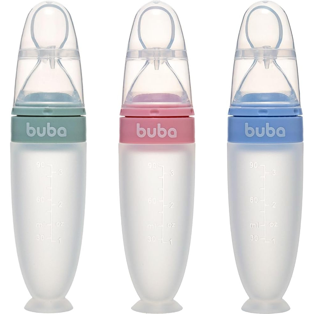 COLHER DOSADORA EM SILICONE COM VENTOSA BUBA
