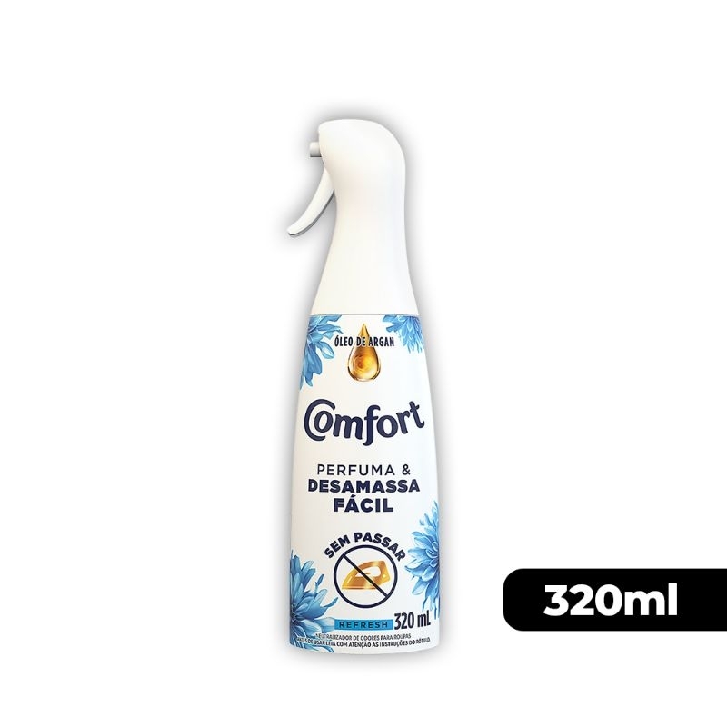 Comfort Refresh Spray Revitalizador Para Roupas Desamassa Fácil 320g Neutralizador de Odores