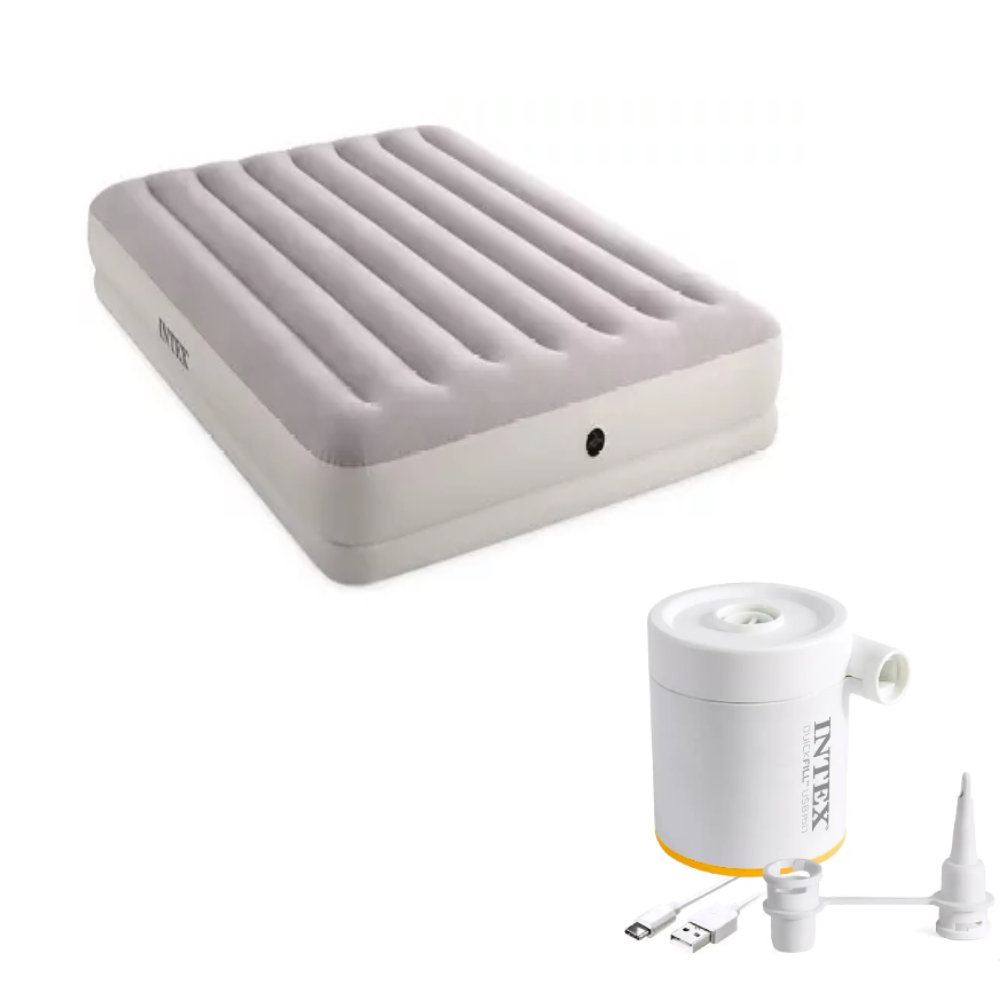 Colchão Inflável Casal INTEX Queen Size Prestige com Bomba de inflar USB #64179