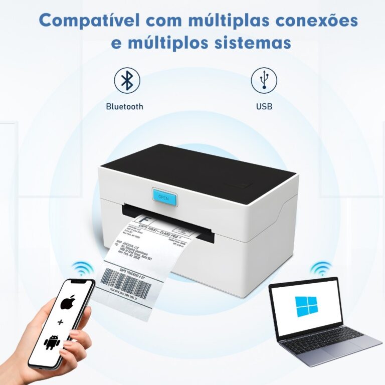 Impressora de Etiquetas Adesiva Térmica de Envios