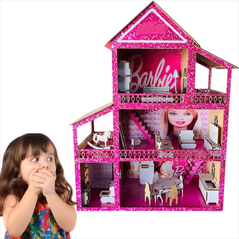 Casa Casinha De Boneca 22 Moveis Branco Brinquedo 