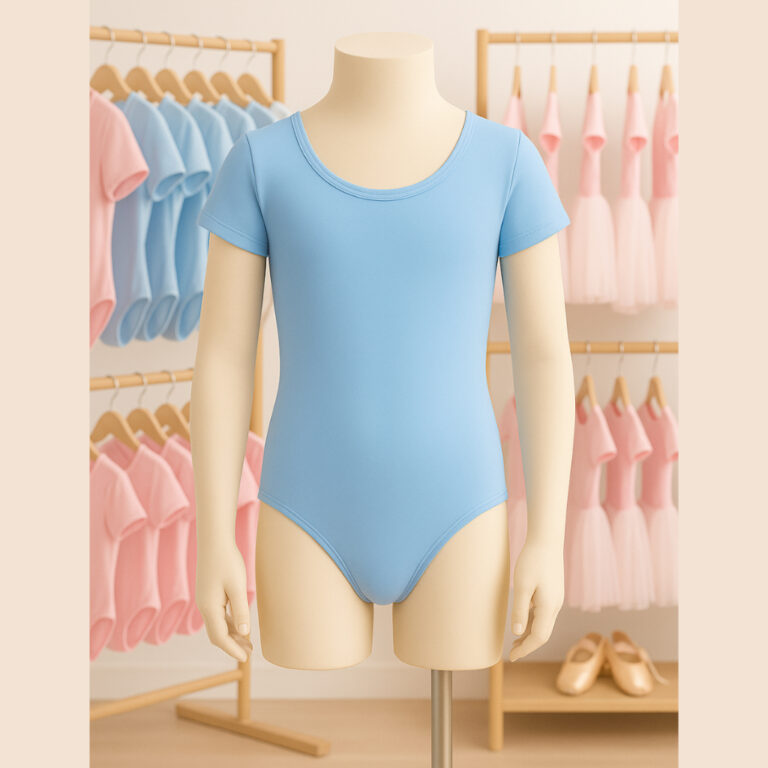 Collant Ballet Body manga curta Bale Jazz Dança A
