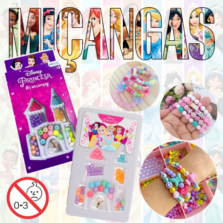 Kit miçangas para fazer montar pulseiras infantil