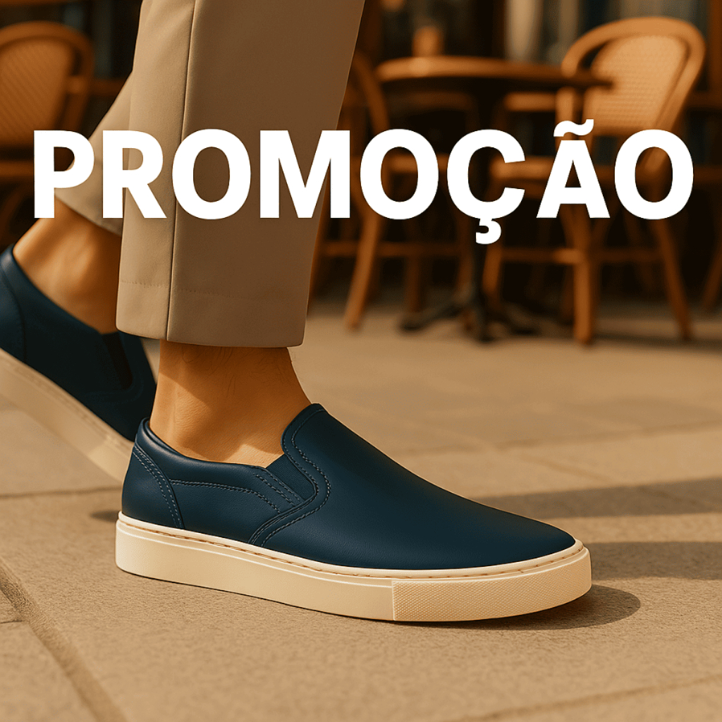 Tênis Masculino Slip On Confortável Sem Cadarço Elástico Leve Estilo Iate Casual Urbano