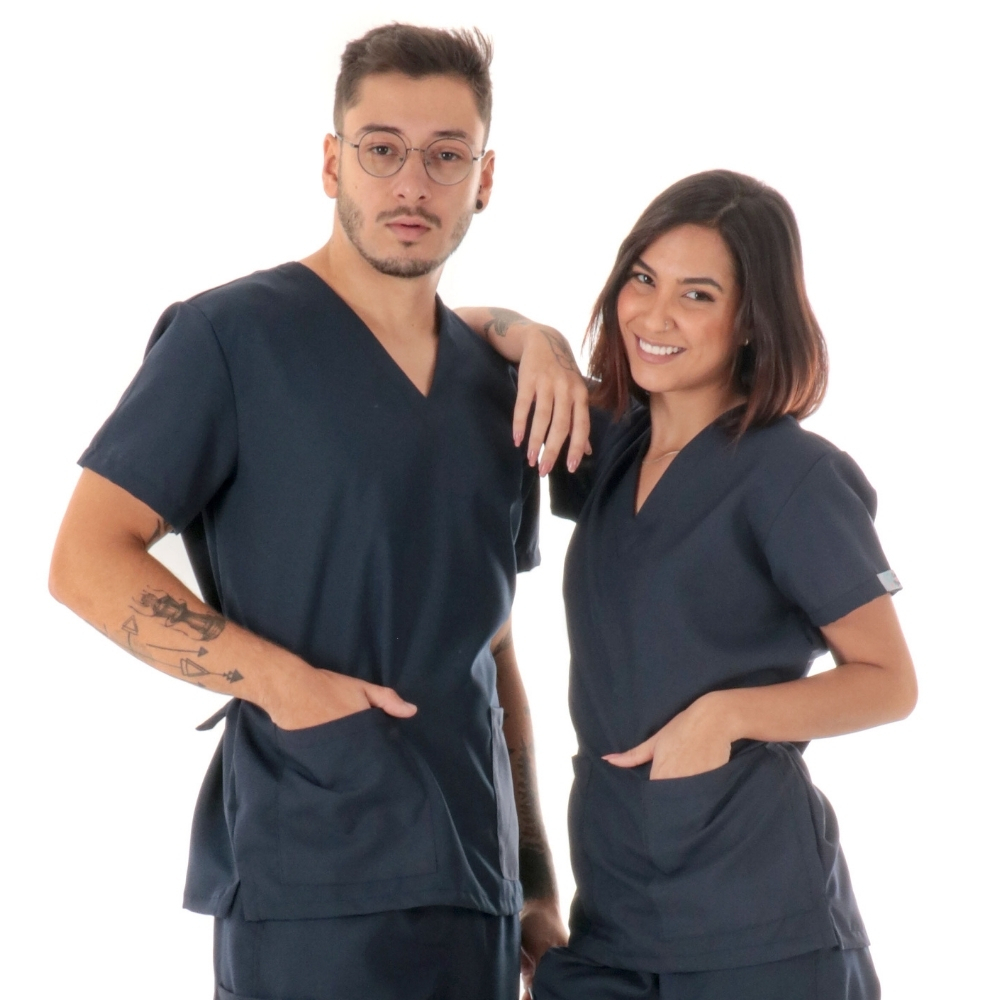 Blusa Bata Hospitalar Oxford Várias Cores Não Amassa Somente a Blusa