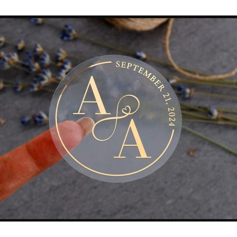 100 Adesivo Personalizado Etiqueta Transparente co