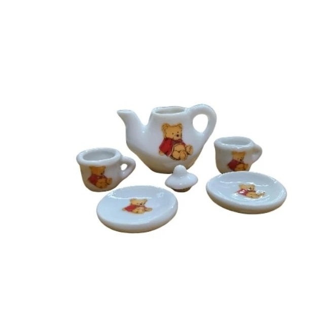 Mini Kit Porcelana Ursinho 9 Peças/6 Peças