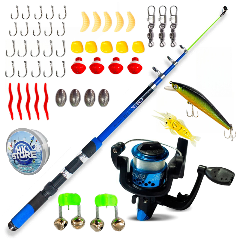 Kit Vara De Pesca 60-120lbs Completa Com Molinete Esportiva Ao Ar Livre Robalo Portátil + Acessórios