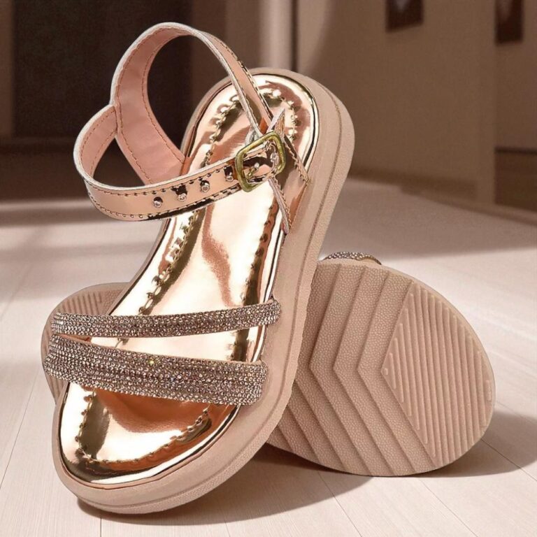 Sandália Infantil Feminina Brilho Strass Tratorad