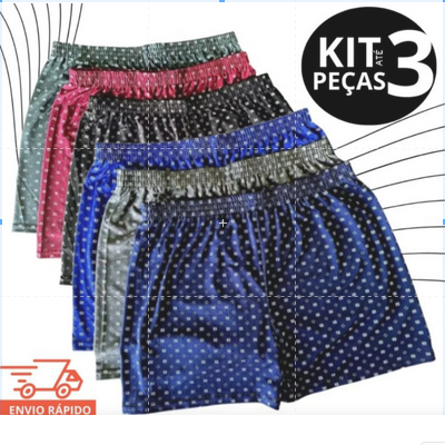 Kit 2, 3 e 5 Samba Canção Short Malha Fria Pijam