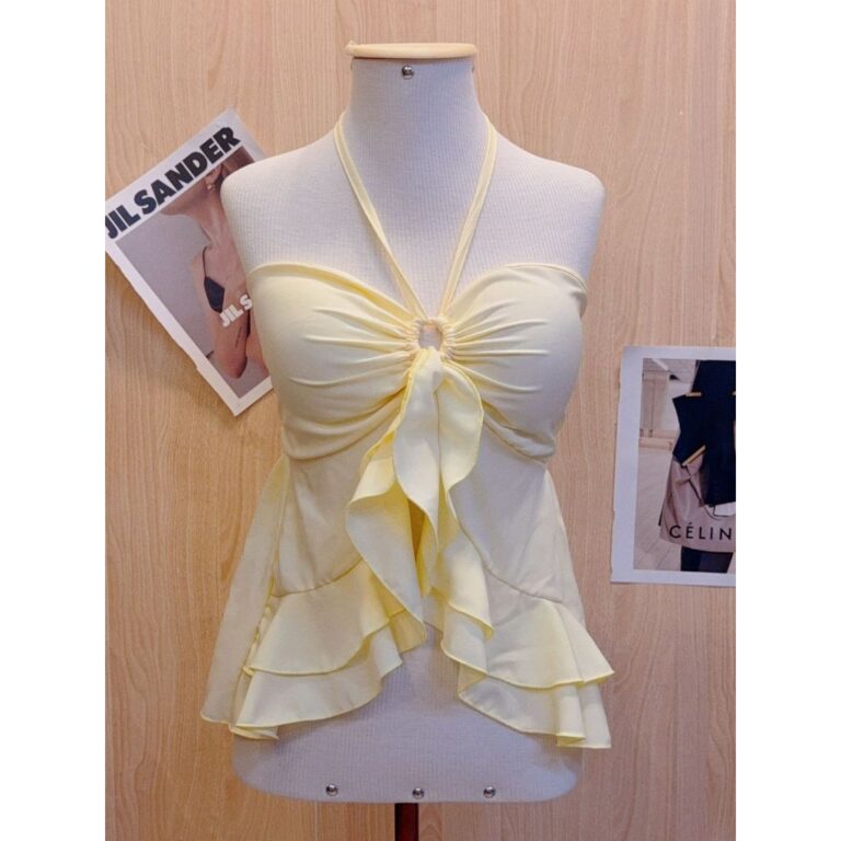 Blusinha Cropped Borboleta Feminina Amarracao Pesc