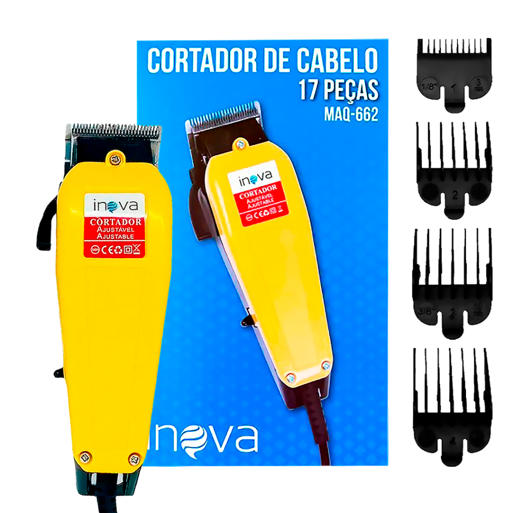 Máquina Cortador Cabelo Barbeador Com Fio Profissional Salão Maquininha 110V Altomex