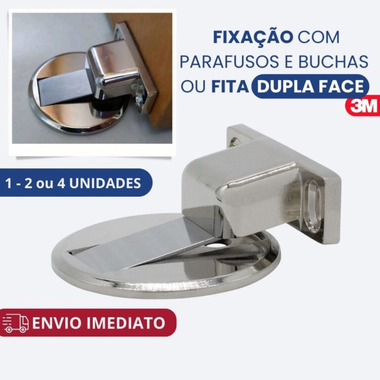 Kit 4 Prendedor Trava de Porta Magnético Slim Cro