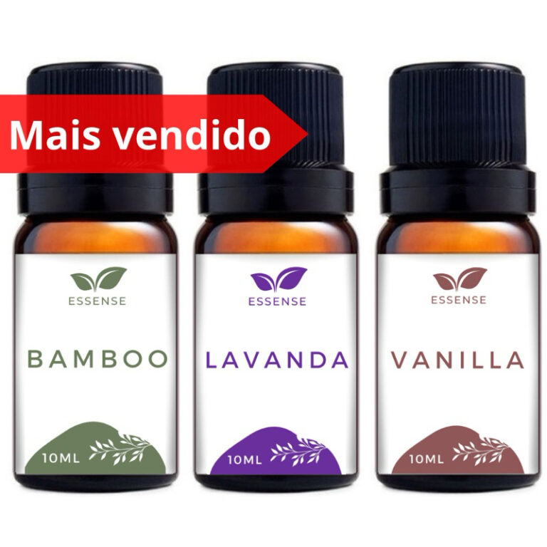 3 Essências Bamboo Lavanda Vanilla Difusor Umidif