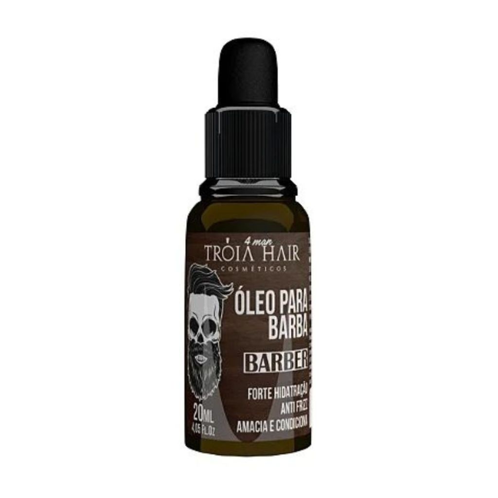Óleo de Crescimento e Nutrição Para Barba 20ml – Troia Hair 4Man