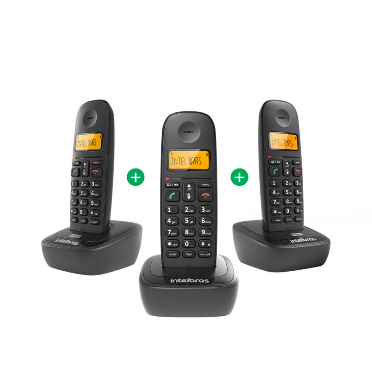 Telefone sem Fio Digital + 2 ramais adicionais 