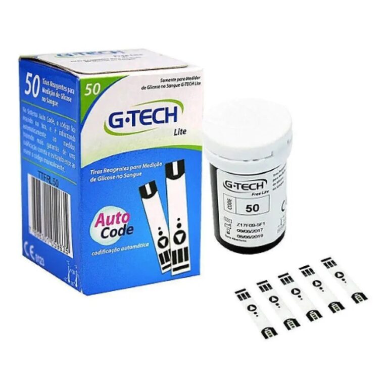 TIRA GLICEMIA G-TECH LITE CAIXA COM 50 UNIDADES