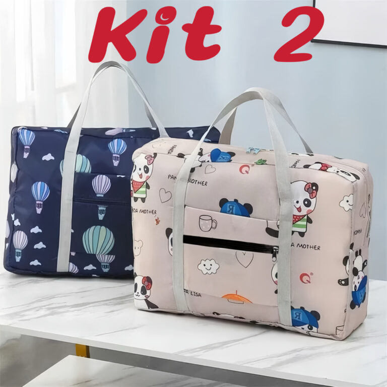 Kit 2 Bolsa Mala Dobrável Impermeavel Para Viagem