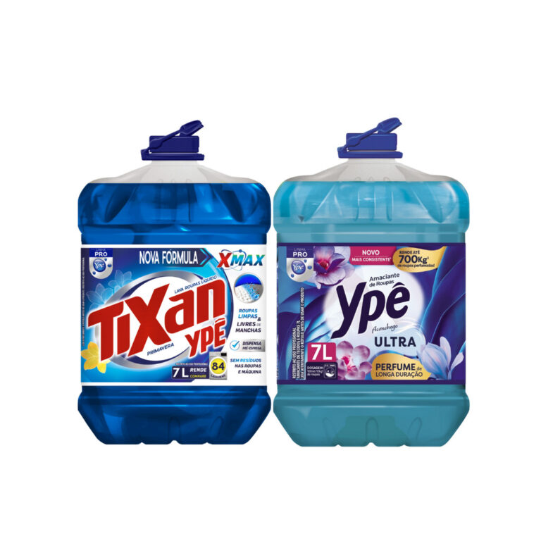 Kit Lava Roupas Tixan Ypê 7L + Amaciante Aconcheg
